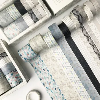 

12 Rolls Classic Decorative DIY Washi Tape Set For Journal Planner Diary Scrapbooking Craft Masking Tape Stationery