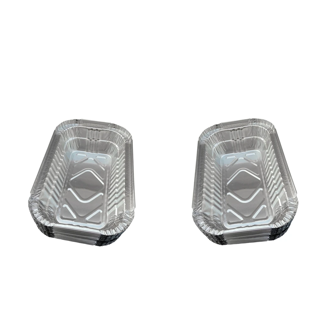 40Pieces Disposable Aluminum Foil Grill Drip Pans for BBQ Weber Grills 700ml