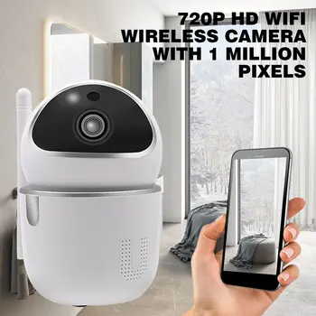 

720P Hd Wifi Wireless Remote Surveillance Camera Pvc Web Video Camera Intelligent Tracking Shaking Machine 1 Set