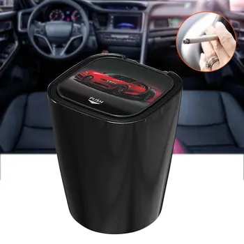 

Car Ashtray Automotive Interior LED Light Truck Durable Easy Clean With Lid Travel Universal Flame Retardant Portable Storage