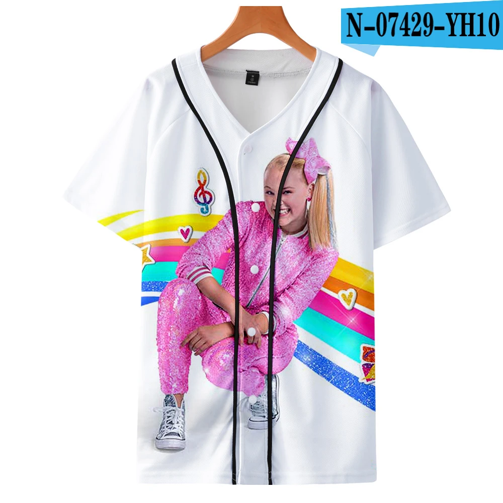 JOJO SIWA печатных 3D футболки Бейсбол для женщин/мужчин модные летние с коротким рукавом футболки Лидер продаж мода уличная одежда - Цвет: 88