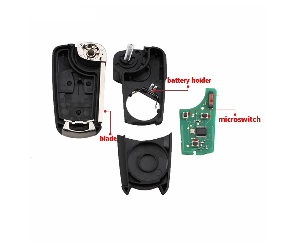 3 кнопки дистанционного ключа Fob 433 МГц PCF7946 чип для Opel Vauxhall Vectra C 2002 2003 2004 2005 2006 2007 2008