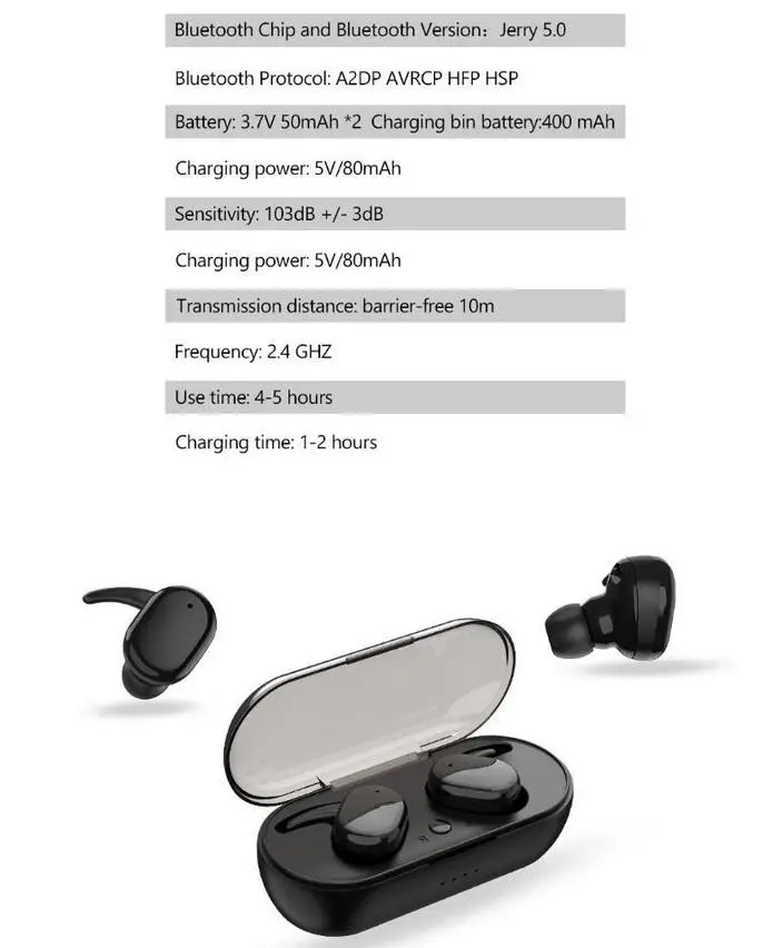 Hobbylan Bluetooth наушники мини 5,0 HD стерео беспроводные наушники сенсорная гарнитура
