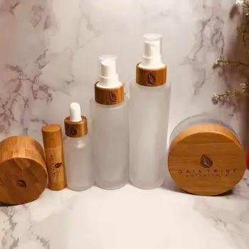 

100ml bottles engrave logo bamboo cream cosmetic jar , bamboo aluminum jar for eye cream, 2oz CBD Hemp Cream wood containers