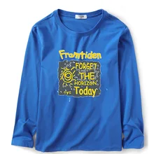 Детская футболка с длинными рукавами для полных мальчиков; Новинка года; стильная одежда из чистого хлопка; осенняя одежда для больших мальчиков; свитер; детская футболка