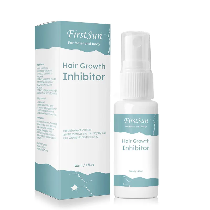 30ml inhibitor spray Крем-спрей для удаления волос для депиляции, для остановки роста волос, ингибитор, лечение, спрей, гладкое тело, Усадочные поры кожи, восстанавливающий набор эссенций - Цвет: 30ml inhibitor spray
