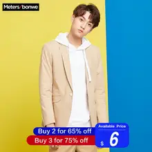 Metersbonwe, мужской модный Блейзер, модный осенний бренд, деловой стиль, дизайн, Повседневный, мужской, тонкий, умный костюм, куртка, костюм, Homme