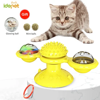 

Toys For Cat Puzzle Whirling Turntable Catnip Cat Play Game Toys Windmill Kitten Interactive Toys Supplies Pet with Gift 513325