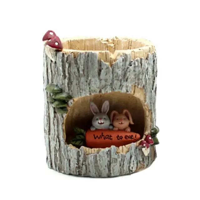 Kerti Ültetvény Kedves Gyanta Zamatos Növényi Virág Bonsai Ültetvényes Edények Díszek Vízelvezető Lyuk Asztali Dekorációval - Image 2