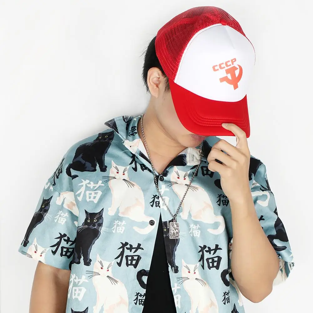 Snapback хлопок Русский стиль CCCP тема Брендовая женская бейсбольная кепка дышащая мужская женская летняя сетка Gorras козырек Защита от солнца