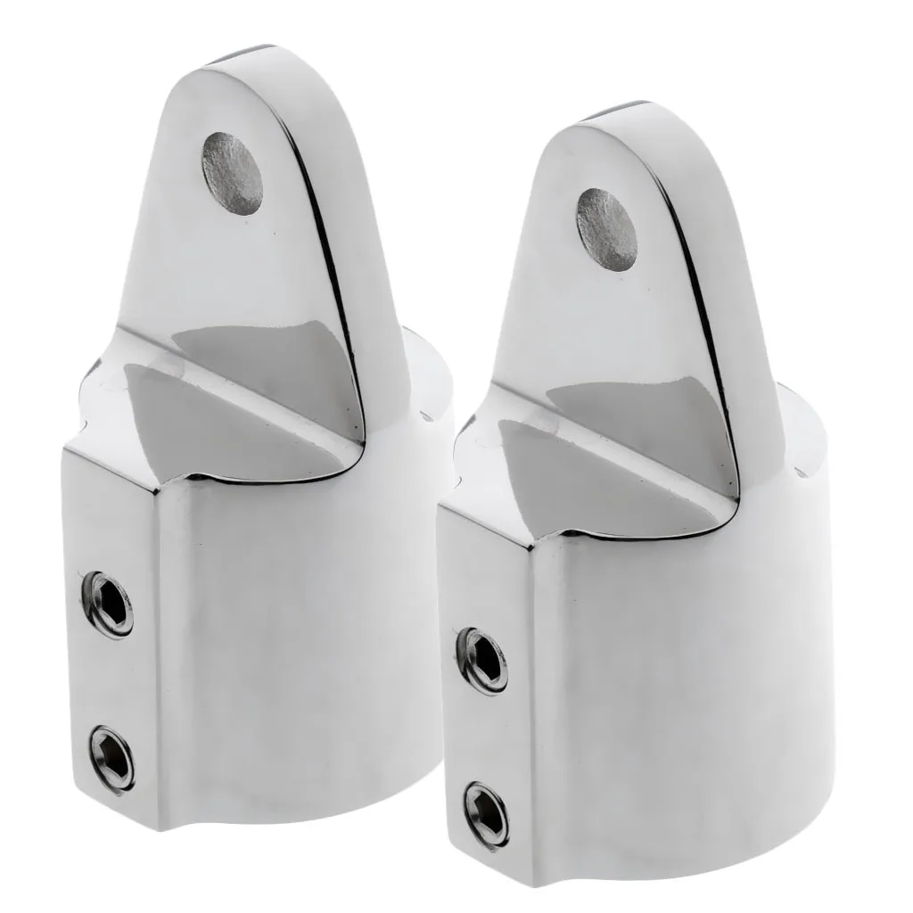 2x Bimini Top Eye End Cap Fits 25mm Pipe Stainless Steel 316 Marine Hardware
