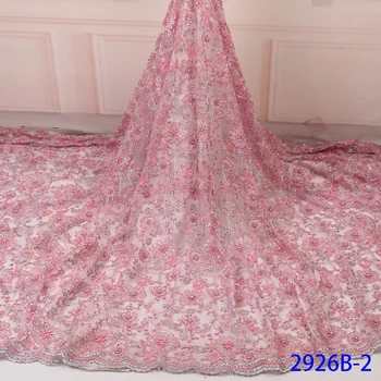 

Beaded Lace Fabric Dubai Lace Trim Evening Wedding Lace Embroidery Korean Lace Fabric African For Wedding African Lace Material