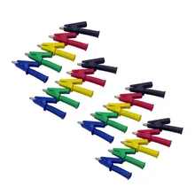 20 штук испытательные зажимы челюстного типа «крокодил» с 4 мм банановой розеткой