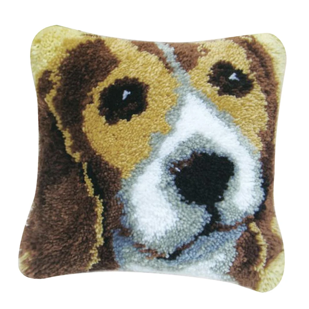 Animal Pattern Latch Hook Kits - DIY Pillow, 40x40cm/15.75x15.75inch