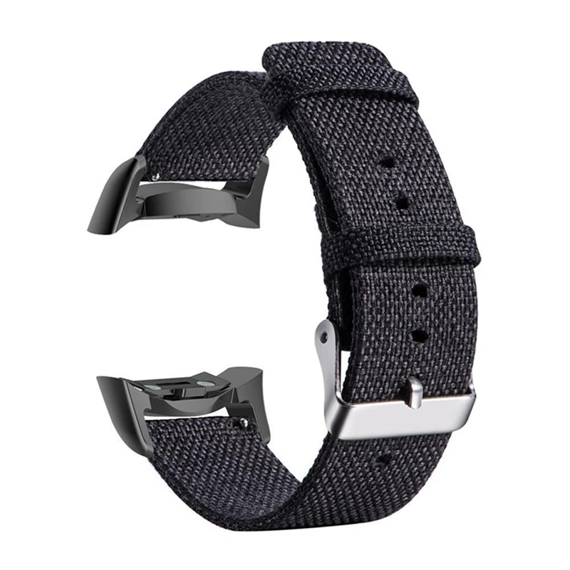

New Premium Nylon Watch Band Strap For Samsung Gear Fit2 Sm-R360 Sm-R365 Pro Black
