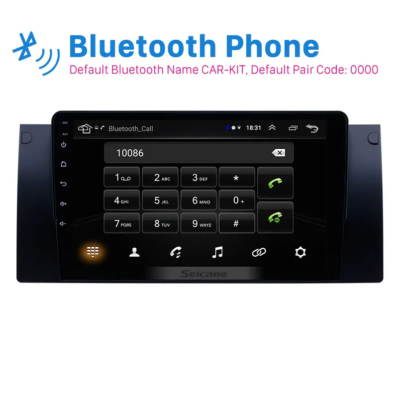 

Seicane 2din Android 9.19 inch car GPS Multimedia Player for 1995 1996 1997 -2003 BMW 5 Series E39/X5 E53 support DVR Carplay