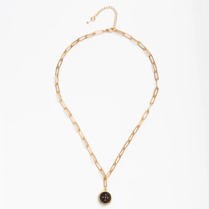 Fever& Free, Новое поступление, геометрическое ожерелье для женщин, разноцветное акриловое длинное ожерелье с подвеской на цепочке, изысканное винтажное ювелирное изделие - Окраска металла: style5