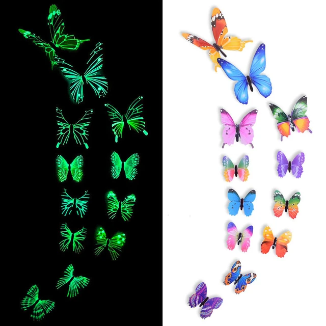 Wall Decor Sticker Butterflies  3d Butterfly Decals Walls - 3d Butterfly  Wall - Aliexpress