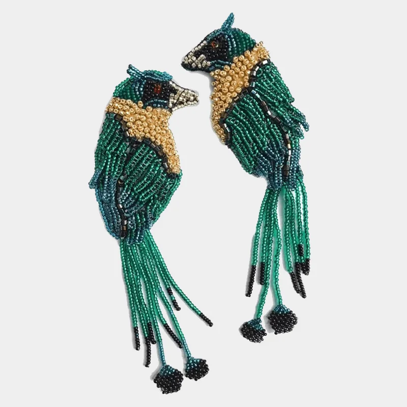 Лучшие женские трендовые серьги-капли ручной работы с кристаллами из бисера, ювелирные серьги для женщин и девочек, богемные свадебные подарки - Окраска металла: 35