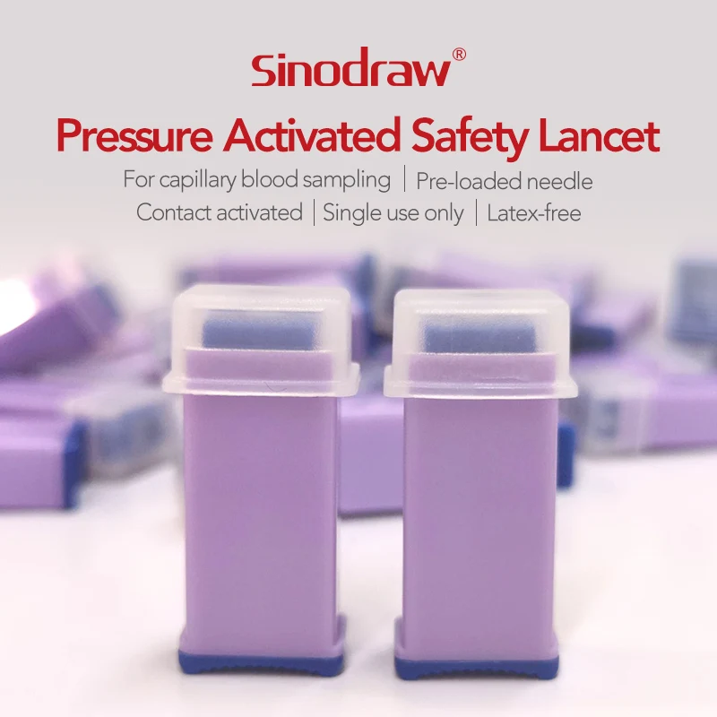 Sinodraw безопасные Lancets sinocare активированные под давлением 28 г для одноразового