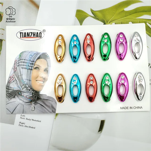 Islam Hijab Shawl Scarf Safety Pins Muslim Hijab Head Scarf Pin