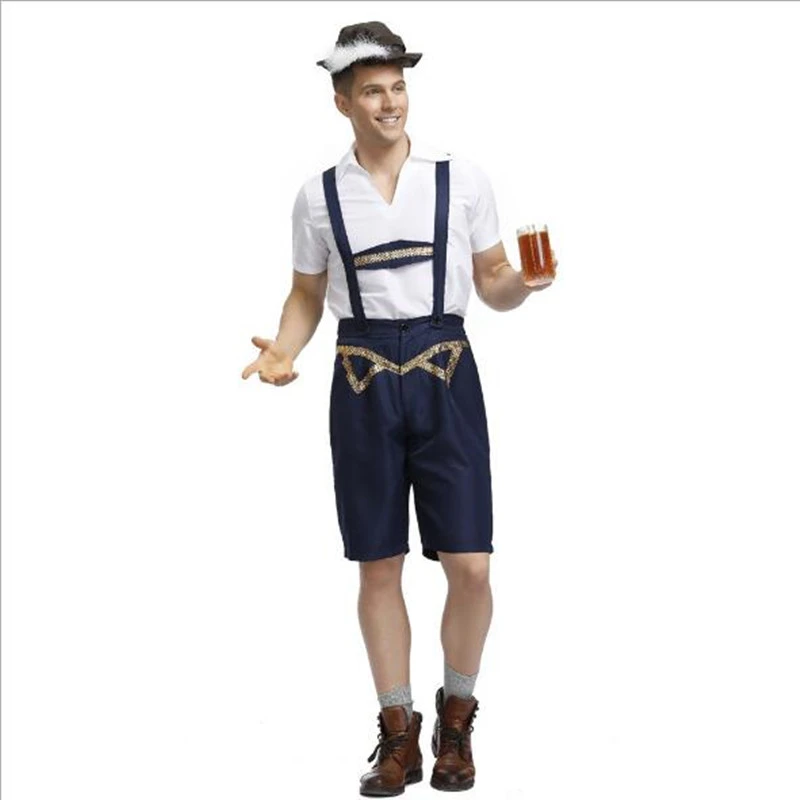 Man German Beer Lederhosen Outfit Adult Men Bavarian Oktoberfest Cosplay  Halloween Costumes - Cosplay Costumes - AliExpress