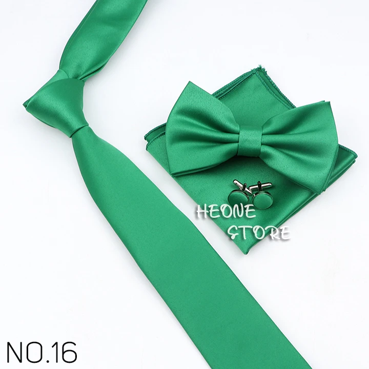 Neue Licht Einfarbige Krawatte Bowtie Set Herren Hohe Qualität Mode Schmetterling Blau Schwarz Rosa Krawatte Manschettenknöpfe Volle Set Krawatten geschenk – Detail 17