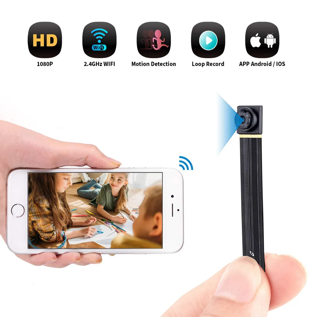 Мини WiFi камера 1080P HD IP Беспроводная DIY домашняя камера безопасности видеокамера# T2
