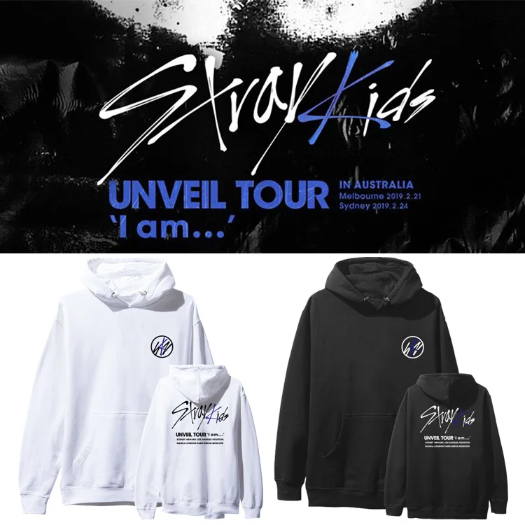 Новая Детская кепка в стиле унисекс с капюшоном Kpop Stray TOUR &quotI am...&quot Пуловер