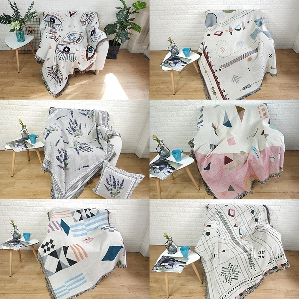 

European Style Yarn-dyed Jacquard Craft Blanket Multifunctional Tapestry Fashionable Sofa Blanket Blankets and Throws Blanket
