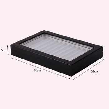 

12 Single-Layer Pen Box Baking Paint Pen Storage Box Display Box Stationery Pen Collection Wooden Box