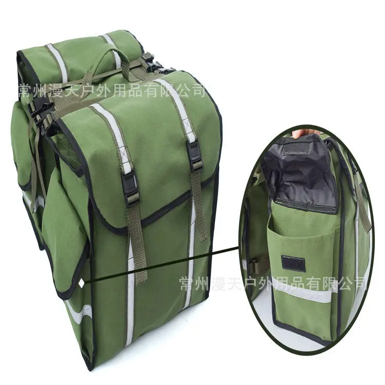 Waterproof Canvas Bicycle Saddle Bag Pannier Bag Motorcycle che zai bao Mountain Bike Bag