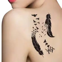 Tymczasowy tatuaż czarny i świeży tatuaż naklejki palec sztuki kobieta ciało wodoodporny tatuaż tanie tanio LANBENA Jedna jednostka CN (pochodzenie) Zmywalny tatuaż