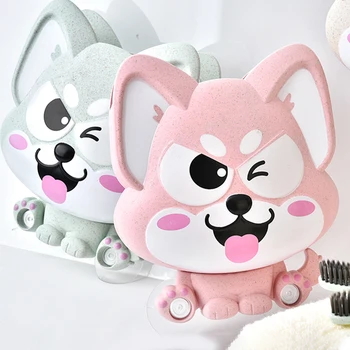 

Creative Cute Rabbit Dog Toothbrush Holder Home Bathroom Decor Wall Mount Powerful Sucker Storage Powerful Suction Cup Holder