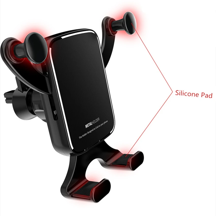 HereCase Автомобильный держатель для телефона с гравитацией для iPhone X XS Max XR Автомобильный держатель для samsung S10 Note 10 подставка для телефона