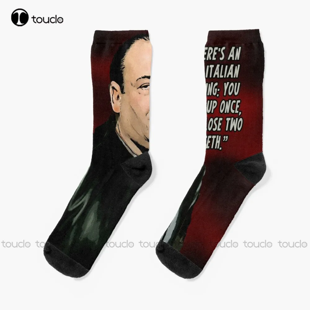 

Tony Soprano Socks Cool Socks Personalized Custom Unisex Adult Teen Youth Socks 360° Digital Print Hd High Quality Funny Sock