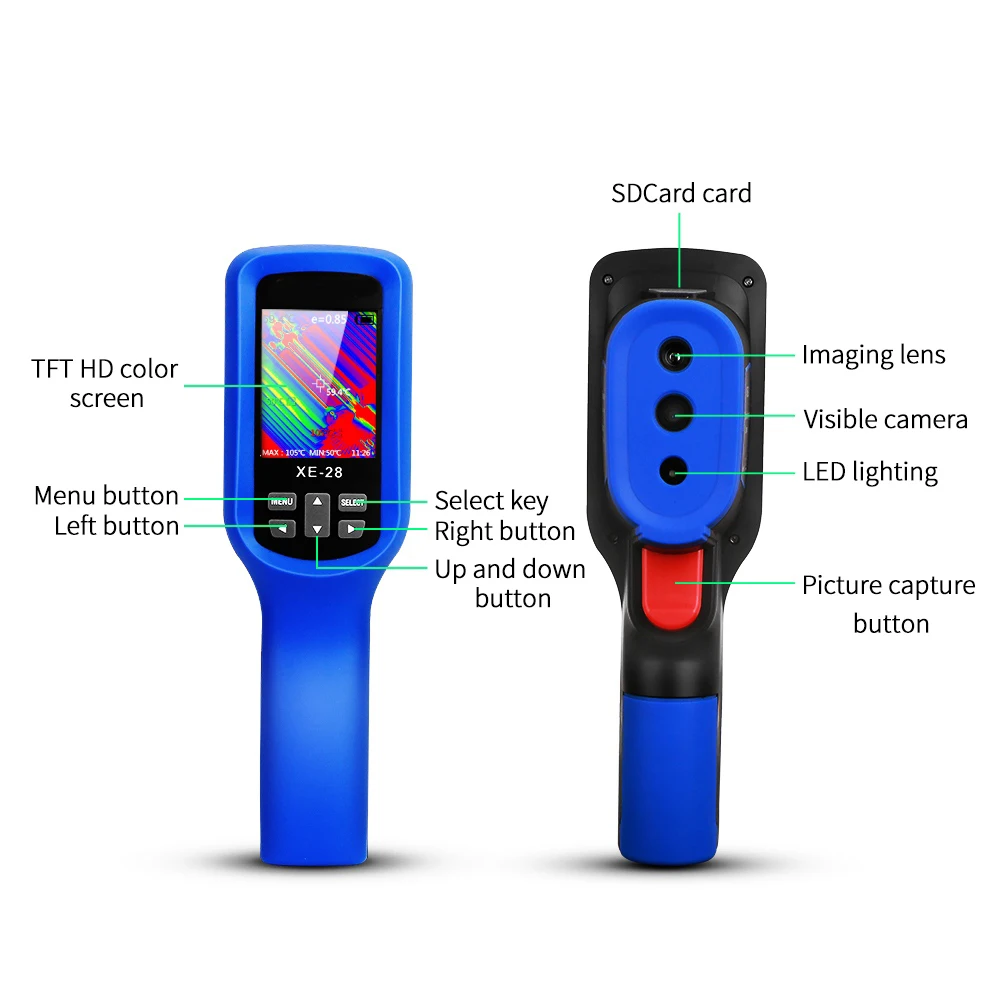 

XE-26 XE-27 XE-28 Thermal Imager 2.4 Inch 2.5 Inch Color Screen Handheld Infrared Thermal Detector Temperature Measuring Tool
