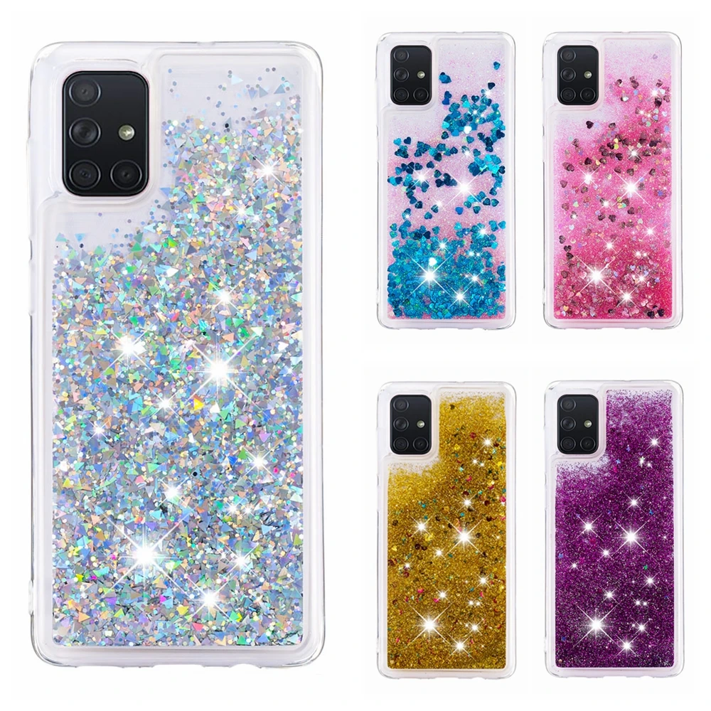 A51 A71 чехол для Samsung Galaxy S20 Plus ультра блестящий динамический жидкий зыбучий песок