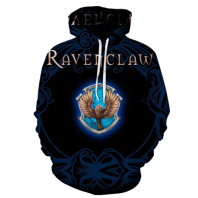 Крутой мужской свитер с 3D принтом Ravenclaw, мужской пуловер, волшебный школьный дизайн, мужской свитер с капюшоном, новинка, уличная одежда, спортивный костюм, Прямая поставка - Цвет: AFKH3161(Asian Size)