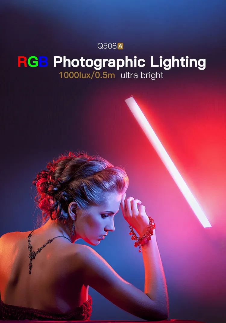 Светодиодный свет RGB Полноцветный CRI95 USB Перезаряжаемый свет для студийной записи видео