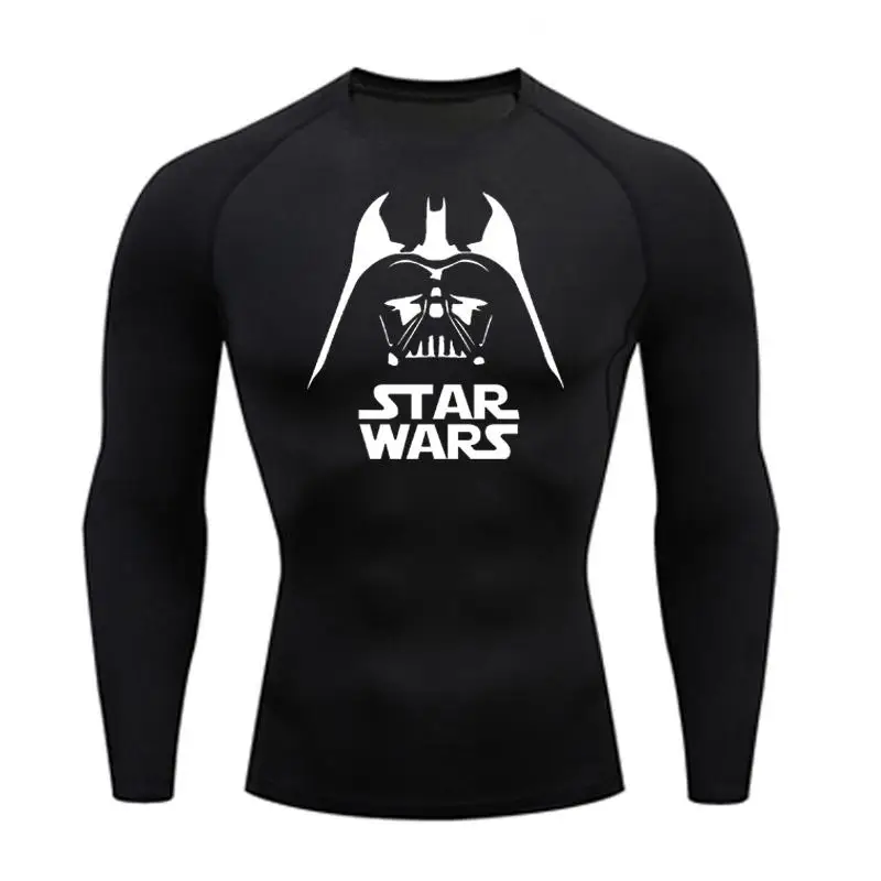 Star Wars Men thermal Underwear Set Compression Quick Drying Thermo fleece Men Clothing warm Shirt Fitness MMA men's full suit