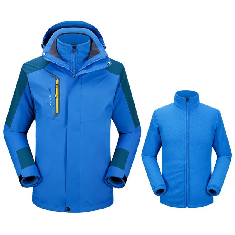 Mannen Winter Fleece Waterdichte Snowboard Jas Outdoor Sport Warm 3 In 1 Ski Jas Wandelen Camping Trekking Skiën jassen Mannen Winter Fleece Waterdichte Snowboard Jas Outdoor Sport Warm 3 In 1 Ski Jas Wandelen Camping Trekking Skiën jassen