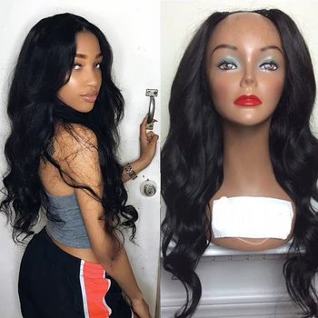 

Eversilky Glueless Body Wave 100% Human Hair Wigs 2x4 Middle U Part Wigs 100% Unprocessed 130 to 250 Density Malaysia U Part Wig
