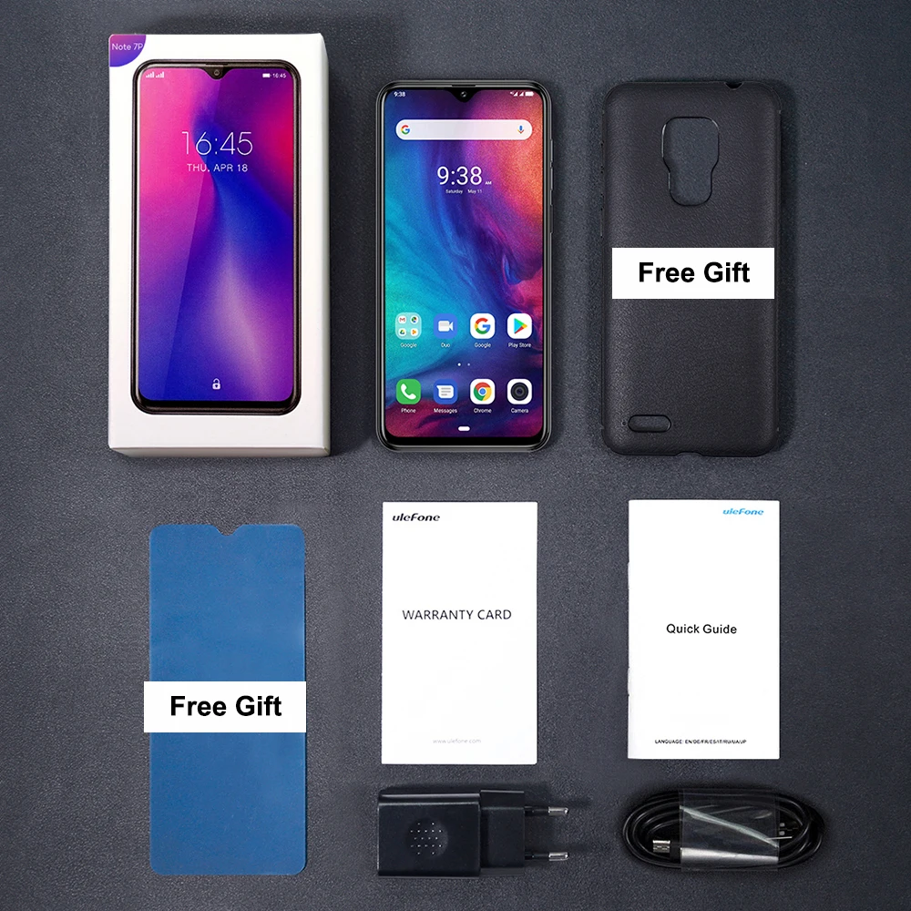 Смартфон Ulefone Note 7P Android 9 0 четырёхъядерный 3500 мАч 6 1 дюймовый экран Waterdrop 3 Гб + 32 ГБ