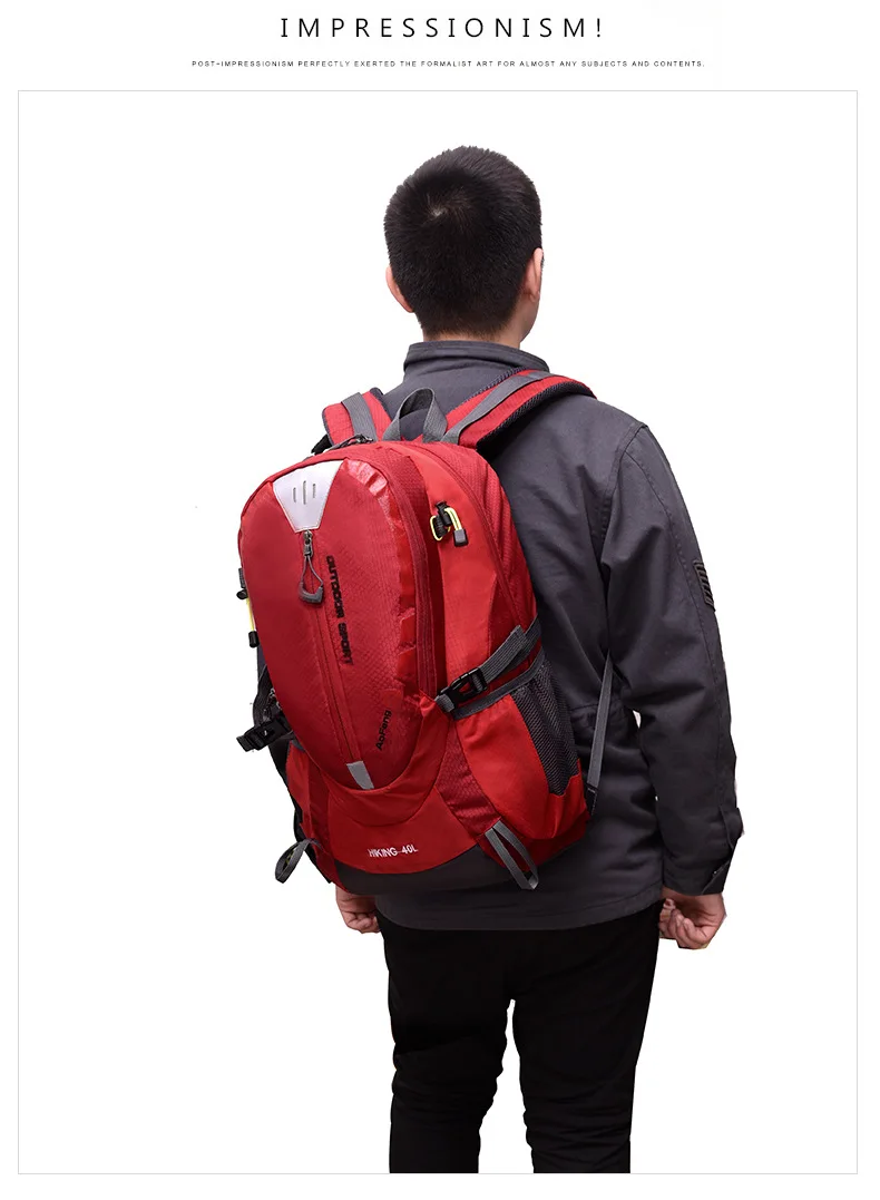 Водонепроницаемый рюкзак для мужчин и женщин, походный рюкзак для альпинизма, 40л, спортивная сумка, походный рюкзак для путешествий