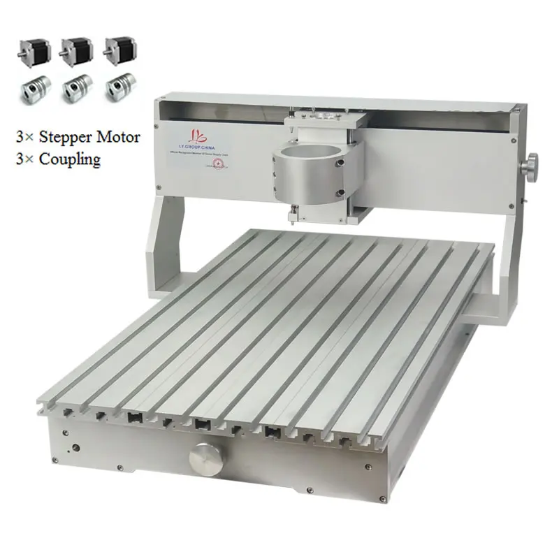CNC 6040 рама 4-й оси алюминиевый сплав DIY Набор для металла деревообрабатывающее оборудование гравер с шаговыми двигателями и бесплатно TB6600 - Цвет: 3Axis with motors