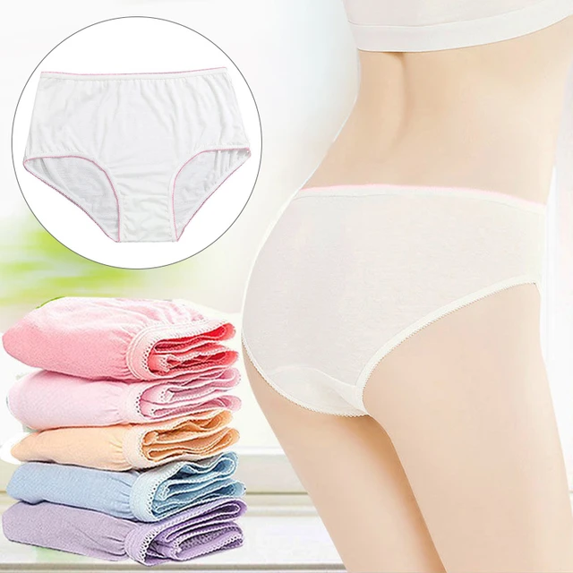 5PCS Disposable Panties Ladies Maternity Panties Confinement Postpartum  Sterile Shorts Convenient Travel Disposable Panties - AliExpress