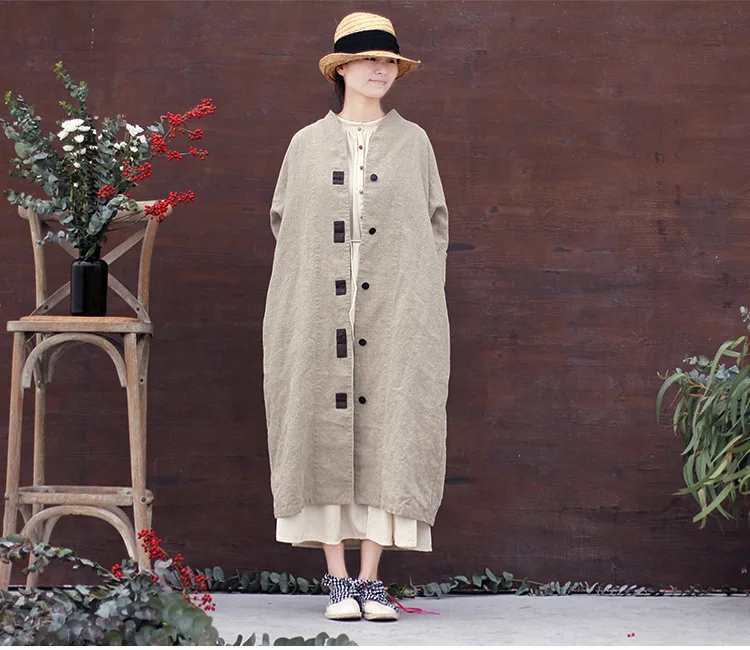 

Dense Rain And Dew Hemp V Lead Fly Hit Color Single Row Shape Sensation Of Buckle Profile Easy Loose Coat 190728
