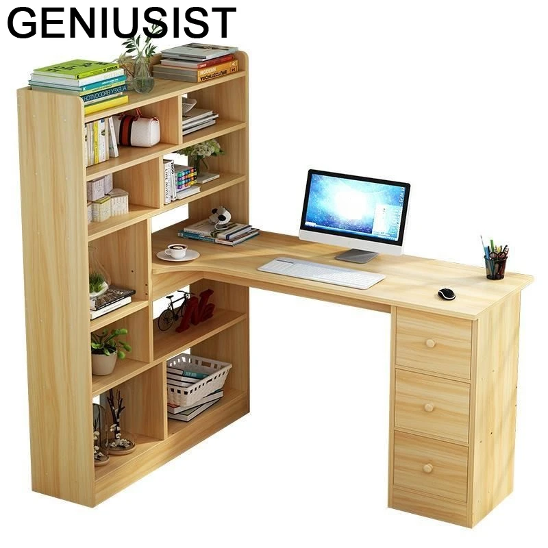 

Tafelkleed Pliante Tavolo Notebook Stand Tisch Escritorio Mueble Office Tablo Laptop Computer Desk Mesa Table With Bookshelf