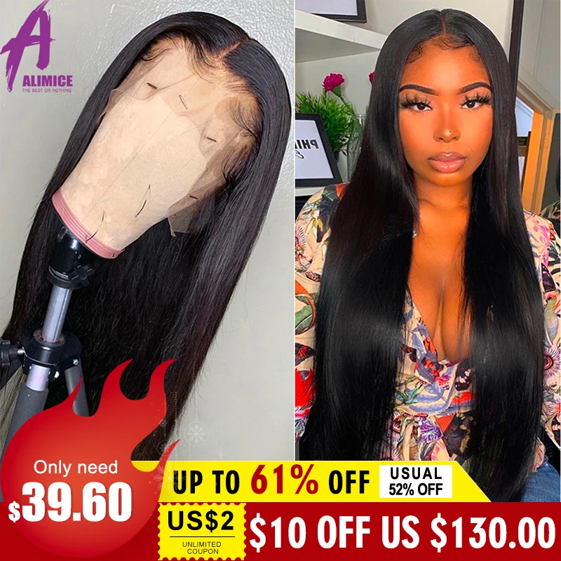 

Brazilian Straight Lace Front Wigs For Black Women 13*4 Medium Brown and Transparent Remy Lace Front Human Hair Wigs Glueless